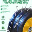 11x6.00-5 Flat Free Lawn Mower Tire Wheels; 2 Packs Smooth Tread Puncture-proof Tire for Lawnmowers, Replacement 3/4" & 4 Pcs 5/8" Bearing with 24 Spacers for Zero Turn Mowers 、Garden Tractors Carts