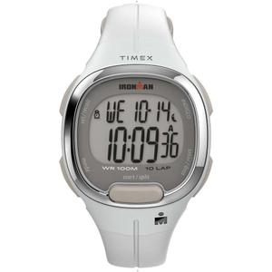 Timex Women's Ironman Triathlon Transit 33mm Resin Strap Watch (White/Chrome-tone)