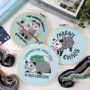 Mindsoft 3 Sets Possum Embroidery Kit with Embroidery Hoop Easy Pattern Needlepoint Kit for Beginners and Adults Hand Crafts Needlepoint Set with Needles Thread and Instruction, 7.9 inches