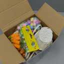 Taiyin 12 Sets Mini Easter Party Favor Supplies Mini Easter Baskets with Handles Colorful Easter Eggs Artificial Ornaments Easter Foam Carrots Decoration for Party Favors DIY Crafts