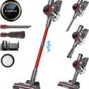 UML0 S3P Cordless Vacuum Cleaner, 45kPa Powerful Suction Vacuum Cleaners for Home, 55-Min Runtime Rechargeable Stick Vacuum, Self-Standing, for Pet Hair Carpet Hard Floor, LED Display