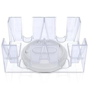 Canasta Card Holder - 6 Deck Plastic Revolving Card Game Holder Playing Cards Tray Rotating 360 Organizes Multiple Decks for Canasta, Poker and More | Lightweight, Durable with Smooth Rotation
