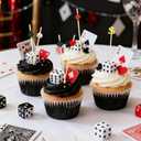 2 x 200Pcs Dice Cocktail Picks,4.7 Inch Casino Poker Toothpicks for Las Vegas Night Decorations Bunco Night Party Supplies,Style C