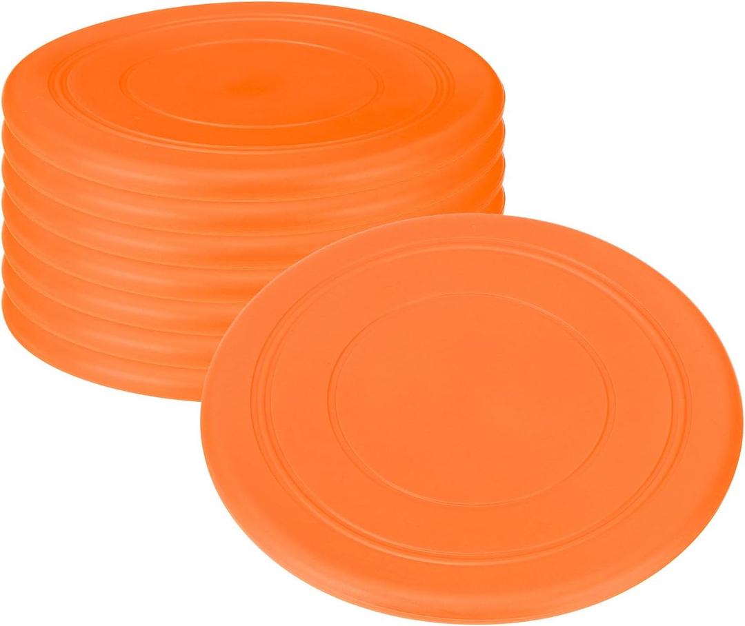 Orange Flying Disk Flyer for Outdoor Sports Lawn, 8"(Pack of 4) - Orange