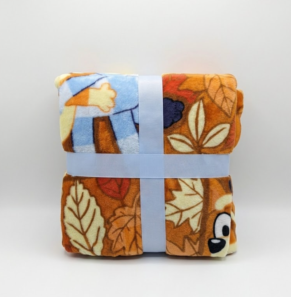 Bluey All Over Hugs Amp Leaves Throw, 50in x 70in