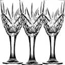 Set of 4 Carved Crystal Wine Glasses, 10oz Classic Carved Design Glass Red & White Wine Glasses, Dishwasher Safe, Elegant Gift for Wine Lovers, Weddings, Birthdays & Special Occasions