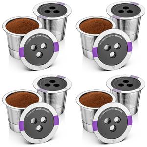 Stainless Steel Reusable Coffee Pods with 3 Holes, For Compatible with Ninja Coffee Maker, compatible with Ninja Coffee Makers (CFP201, CFP300, CFP301, CFP305, CFP307, CFP400) (2)