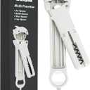 7 in 1 Jar Opener Bottle Opener and Wine Opener for Seniors with Arthritis, Weak Hands, Multi Retractable Magnetic Can Opener, Original Kitchen Lid Opener Tool (White)
