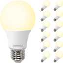 A19 LED Light Bulbs, 60 Watt Equivalent LED Bulbs, Soft White 2700K, 800 Lumens, E26 Standard Base, Non-Dimmable, 8.5W Warm White LED Bulbs for Bedroom Living Room, 12 Pack