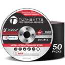 Turnextte 50 Pcs 3 inch Cut Off Wheels for Die Grinder, 3" Diameter and 1/16" Thickness and 3/8" Inner Arbor Cutting Discs for Die Grinder, Thin Cut Blades for Metal & Stainless Steel Cutting