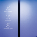 Merkury Touch Metal Lamp W RGB LEDs BK