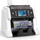 RIBAO BC-55 Premium Bank Grade Money Counter Machine Multi Currency Mixed Denomination Bill Cash Value Counter 2 CIS/UV/MG/MT/IR Serial Number Recording FCC Approved