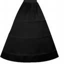 RULTA Women's Crinoline Petticoat Skirt A-line 3-Hoops underskirt suitable for wedding ball dresses bridal Slips Skirt (Black)