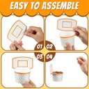 Suclain 48 Pieces Basketball Hoop Snack Cups Basketball Party Decorations Paper Party Supplies Paper Snack Cups Disposable Treat Food Bowls for Ball Themed Birthday Favors