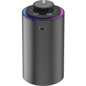 Waterless Essential Oil Diffuser, Portable Aromatherapy Diffuser,3 Countdown Timers & 3 Mist Levels for Home, Room, Car, Office (Grey)