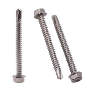#10 x 2-1/2" (50 Pack) Hex Washer Head Self Drilling Screws, 410 Stainless Steel Self Tapping Sheet Metal Screws, No Pre-drilled Needs