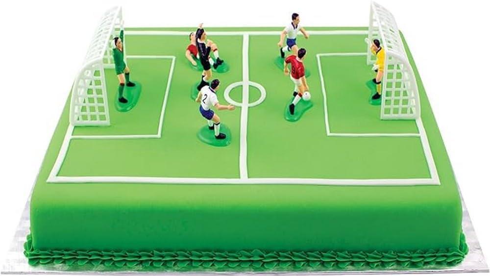 PME Soccer Toppers for Cake and Cupcakes, Set of 9 (Multicolor)