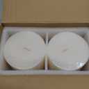Mister Candle - White 4" x 4" Hand Made Pillar Candles (Set of 2). Unscented, Dripless, Smokeless, Solid Color,
