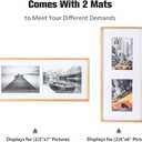 5x7 2-Opening Picture Frame Gold Aluminum Metal Molding Photo Frames with 2 Mats and HD Plexiglass for 5x7 or 4x6 Pictures Display, Tabletop Stand and Wall Mounting