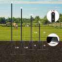 10 Pack Metal Fence Post, 4.8FT Heavy Duty Garden Fence Post for Wire Fence, Fence Posts No Dig U Post for Lawn, Garden, Farm