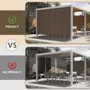 LOVE STORY 10x10 FT Sun Shade Cloth with Grommets Pergola Shade Cover 95% UV Protection for Patio Outdoor, Brown