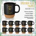Jingmore 10 Pcs Bible Verse Coffee Mugs Cork Base, Tree, English Quote, 15oz