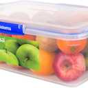 Sistema KLIP IT PLUS Food Storage Containers | 7.5 L Rectangle | Stackable & Airtight Fridge/Freezer Food Box with Lid | BPA-Free Plastic