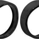 HDBUBALUS Motorcycle 4.5 Inch Fog Light Tirm Ring Visor Style 4 1/2" Auxiliary Light Passing Lamp Bezel Compatible with Harley Touring Road King Gloss Black 1 Pair