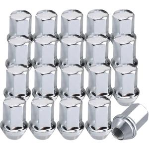 Set of 20 M14x1.5 Lug Nuts Compatible with Wrangler Gladiator Cherokee Grand Ram,One-Piece Chrome OEM Wheel Lug Nuts