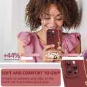 MOWIME for iPhone 16 Pro Max Case Cute Back Plating Love Letter with Screen Protector Soft TPU Shockproof Anti-Fall Lens Cameras Cover Protection Phone Case for Women Girls Men-Red