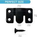 12PCS 2.09 x 1.18 inch Black Flush Mount Bracket Stainless Steel Interlock Hanging Buckle Z Clips Headboard Wall Mounting Brackets French Cleat Picture Hanger Heavy Duty with 48PCS Screws