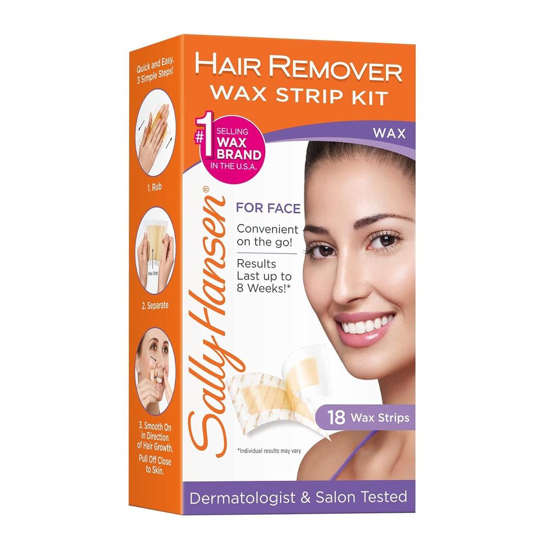 Sally Hansen Wax Kit Strip Kit 18 Count, Gentle, Vegan Formula, Includes Vitamin E and Pumpkin Seed (Package May Vary)