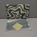 AKIT Compatible with MacBook Air 13 Inch Case M1 2022 2021 2020 2019 2018 A2337 A2179 A1932, Unique Pattern Hard Shell Laptop Case+Screen Protector+Keyboard Cover for MacBook Air 13.3 Inch, Green Wave