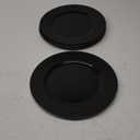 ELEGANT DISPOSABLES 13'' Black Party Chargers Large Plates & Platters Great for Elegant Party's Weddings Tableware Great for Serving dish Black, Pakc of 6