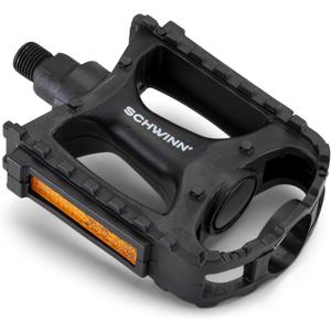 Schwinn Alloy or Composite Bike Pedals, Silver or Black, Set of 2, Durable, 9/16" or 1/2" and 9/16" fits Most Adult Bikes, Easy Installation, Replacement Bike Pedals