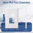 Jumbo Decorator Wall Plate Covers 1-Gang Oversize Outlet Cover Plate 5.5" x 3.5" Impact Resistant for Electric Outlets Light Receptacle Outlets GFCI Switches, White (20 Pack)