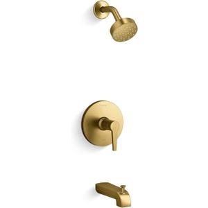 Kohler TS97074-4G-2MB Pitch Plumbing Fixtures, Vibrant Brushed Moderne Brass