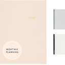 Sugar Paper 2026 Monthly Planner, January to December, 8" x 10", Calendar for Women, Flexible Matte Paper Cover, Fabric Tape Stitch Binding, 12 Month, Two Tone Pink