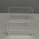 Clisela 3pcs Acrylic Cube Display Stands Box Risers with Hollow Bottoms, Food Risers for Buffet Table, Decorative Display Stand Shelf for Dessert Collectibles Jewelry Figures Show - Clear 6" 7" 8"