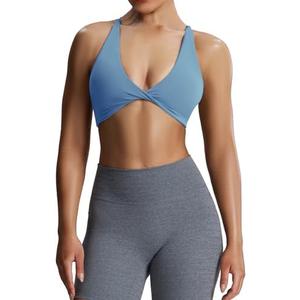 Aoxjox Women's Workout Sports Bras Fitness Sienna Low Impact Bra Yoga Crop Tank, S