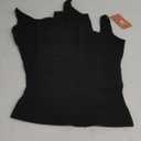 EUYZOU Women Tummy Control Shapewear Tank Tops Seamless Square Neck Compression Tops Slimming Body Shaper Camisole (Medium, Black 2pk)
