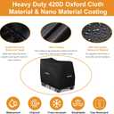 Mobility Scooter Storage Cover,Upgraded 420D Oxford Fabric Electric Scooter Cover Waterproof Outdoor Accessories for 3&4 Wheel Mobility Scooters,Wheelchair Cover,4 Reflective Strips,3 Buckles