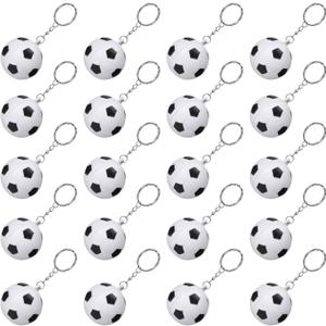 20 Pack Soccer Keychains Soccer Stress Ball Sports Ball Keychain for Party Favors Key Chain for Boys School Carnival Reward Party Bag Gift Fillers