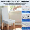 Dioxide Waterproof Chair Covers for Dining Chairs, Stretch Dining Chair Covers Set of 4, Parson Chair Slipcovers, Removable Washable Kitchen Chairs Seat Covers Protectors for Home Restaurant Banquet