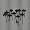 20 Pack 8" Screw in Tent Stakes Heavy Duty- Ground Anchors Screw- Tent Pegs Camping Stakes- Hex Pegs Drillable Tent Stakes and Hexagon Head Drive and Storage Box (Black)