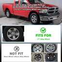 17" 4pcs Glossy Black Wheel Skins for 2013-2018 RAM 1500 & 19-24 Ram 1500 Classic, ABS Plastic 17 Inch Cover Hubcaps for 13-24 RAM 1500 Wheel Skin Replacement Set of 4