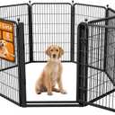 Dog Fence Outdoor Pens Outside,Portable Dog Play Pen 40" H 8 Panels Pet Playpen Exercise Pens for Puppys Small Medium Large Dogs RV Camping Yard Garden Indoor Wide Gate