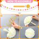 Pumpkin Fall Thanksgiving Baby Shower Decoration 15 Pcs a Little Pumpkin is on The Way Banner Tissue Pom Poms Paper Lantern Fan for Birthday Baby Shower Gender Reveal Party Decor(Pink)