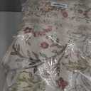 8x8 Area Rug Square Living Room, Washable 8ft Soft Distressed Oriental Rugs Non Slip Backing Farmhouse Rug Low Pile Thin Stain Resistant Indoor Carpets, 8' Square Off-White/Green/Multi