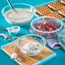 Pyrex Essentials (3-Piece) Glass Mixing Bowls Set For Prepping, Baking and Cooking, Preheated Oven, Dishwasher, Freezer, and Microwave Safe